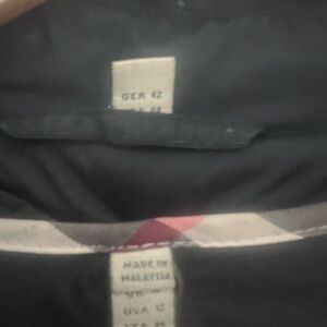 Burberry Black Buttoned Coat